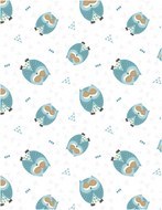 Winsome Critters, Owl Toss White, 3060 36255 142 by Wilmington Prints, sold by the half-yard
