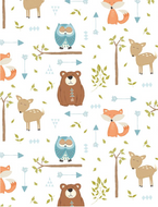 Winsome Critters, Critters All Over, 3060 36254 127 by Wilmington Prints, sold by the half-yard