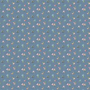 Garden Party, Mini Blooms in Night , GP23311 by Poppie Cotton , sold by the half yard