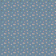 Garden Party, Mini Blooms in Night , GP23311 by Poppie Cotton , sold by the half yard