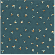 Moonbeam Dream, Fireflies in Night , by Poppie Cotton , sold by the half yard