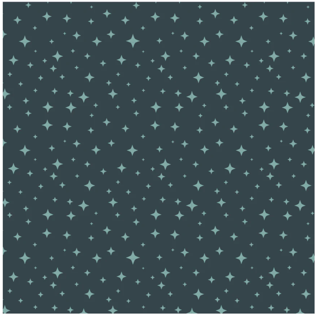 Moonbeam Dream, Starbright in Night , by Poppie Cotton , sold by the half yard