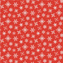 Load image into Gallery viewer, Prairie Christmas,Snowfall in Red, PC24351 by Poppie Cotton , sold by the half yard
