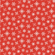 Prairie Christmas,Snowfall in Red, PC24351 by Poppie Cotton , sold by the half yard