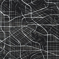 Mini Road Trip Night Map, WELD-22396-438 NIGHT by Vanessa Lillrose & Linda Fitch from Wishwell, from Robert Kaufman, sold by the half-yard