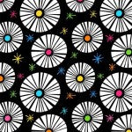Burst, DDC12170 in Black by Michael Miller Fabrics, sold by the half-yard
