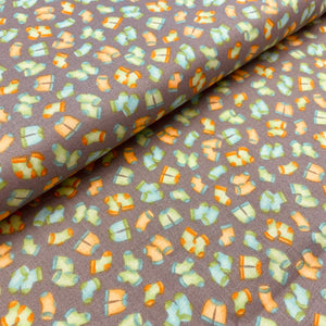 Socks on Gray, by Bethany Berndt Shackelford for Quilting Treasures, sold by the yard, one yard minimum