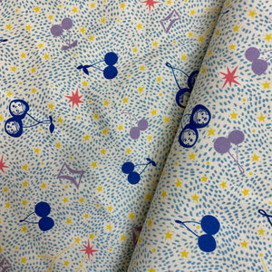 Cherries on Cream, Heavy Weight Cotton/Linen Blend, by Cosmo, sold by the half yard