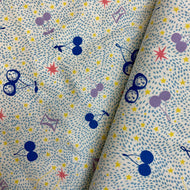 Cherries on Cream, Heavy Weight Cotton/Linen Blend, by Cosmo, sold by the half yard