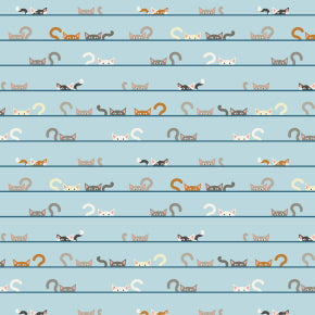 Kitty Kats, SD102-HK1, by Cotton & Steel Fabrics, sold by the half-yard