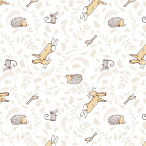 Guess How Much I Love You 2024, Forest Friends, 42451-1 White by Clothworks, sold by the half-yard