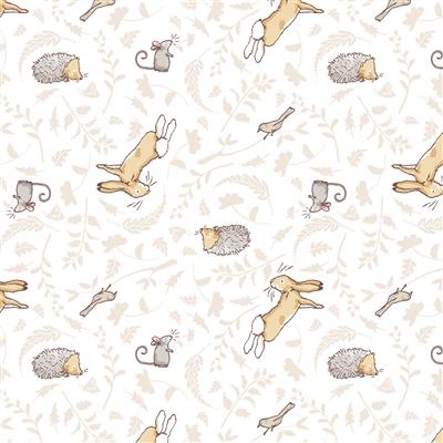 Guess How Much I Love You 2024, Forest Friends, 42451-1 White by Clothworks, sold by the half-yard