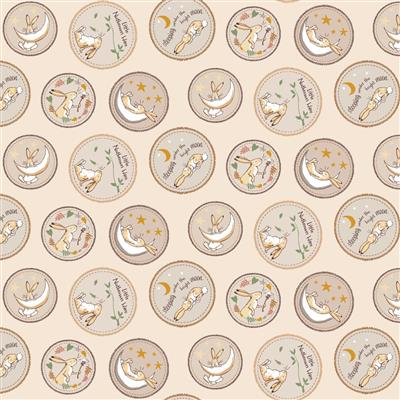 Guess How Much I Love You 2024, Dots, Y4249-64,  Light Caramel by Clothworks, sold by the half-yard