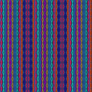 Fantasticats Digital Geo Stripe Y4345-90,Blue by Laurel Burch for Clothworks, sold by the half-yard