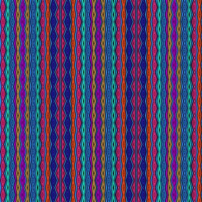 Fantasticats Digital Geo Stripe Y4345-90,Blue by Laurel Burch for Clothworks, sold by the half-yard