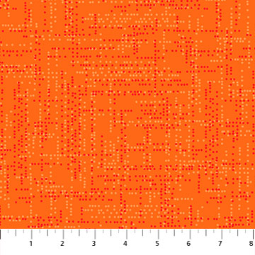 Dot Matrix Orange 10110-58, by Patrick Lose for Northcott, sold by the half yard
