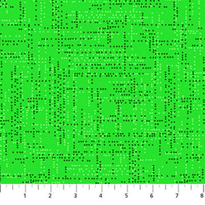 Dot Matrix Green 10110-71, by Patrick Lose for Northcott, sold by the half yard