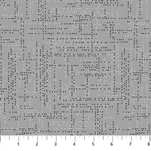 Dot Matrix Smoke 10110-92, by Patrick Lose for Northcott, sold by the half yard