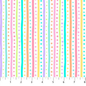 Celebrations: Spring Stripes 10149M-10, by Patrick Lose for Northcott, sold by the half yard