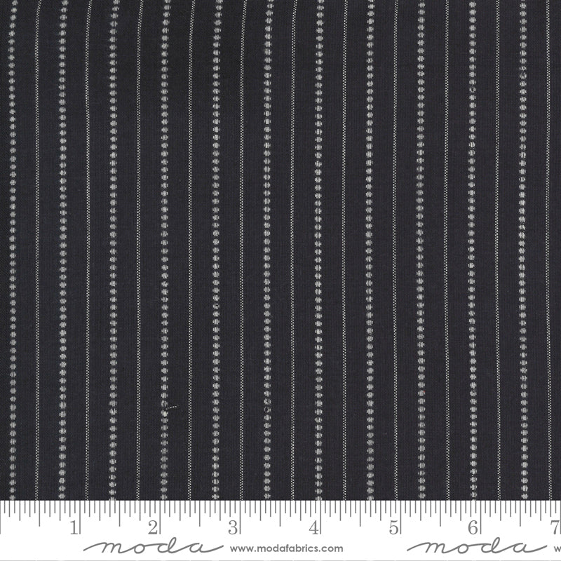 Low Volume Stripe Charcoal 18201 30 Moda Wovens by Jen Kingwell, for Moda Fabrics, sold by the half yard