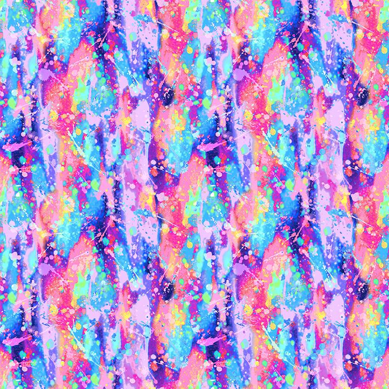 Flamingo Water Bubbles Multi for Paintbrush Studio, sold by the half-yard