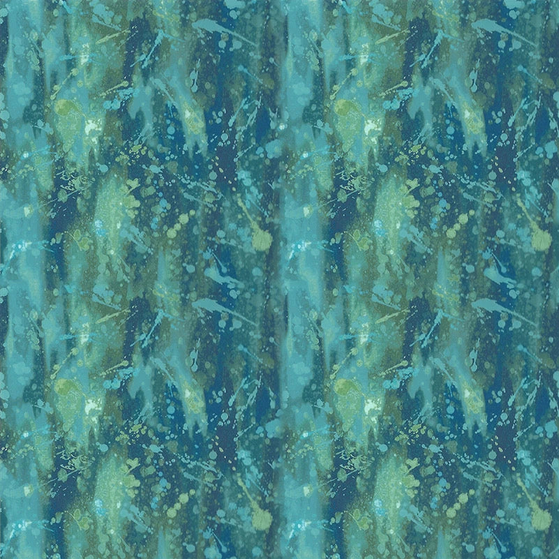 Flamingo Water Bubbles Turquoise 208965 for Paintbrush Studio, sold by the half-yard