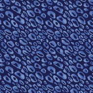 Lula Blue Cheetah Spots on Dark Blue for Paintbrush Studio, sold by the half-yard