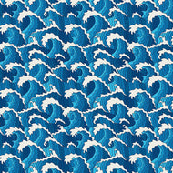 JAPANESE GARDEN - WAVES - 22059 for Paintbrush Studio, sold by the half-yard