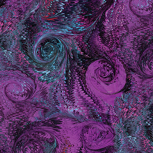 Whirlwind Violet, Poured Color 2, 1314766B, by PAULA NADELSTERN, for Benartex, sold by the half-yard