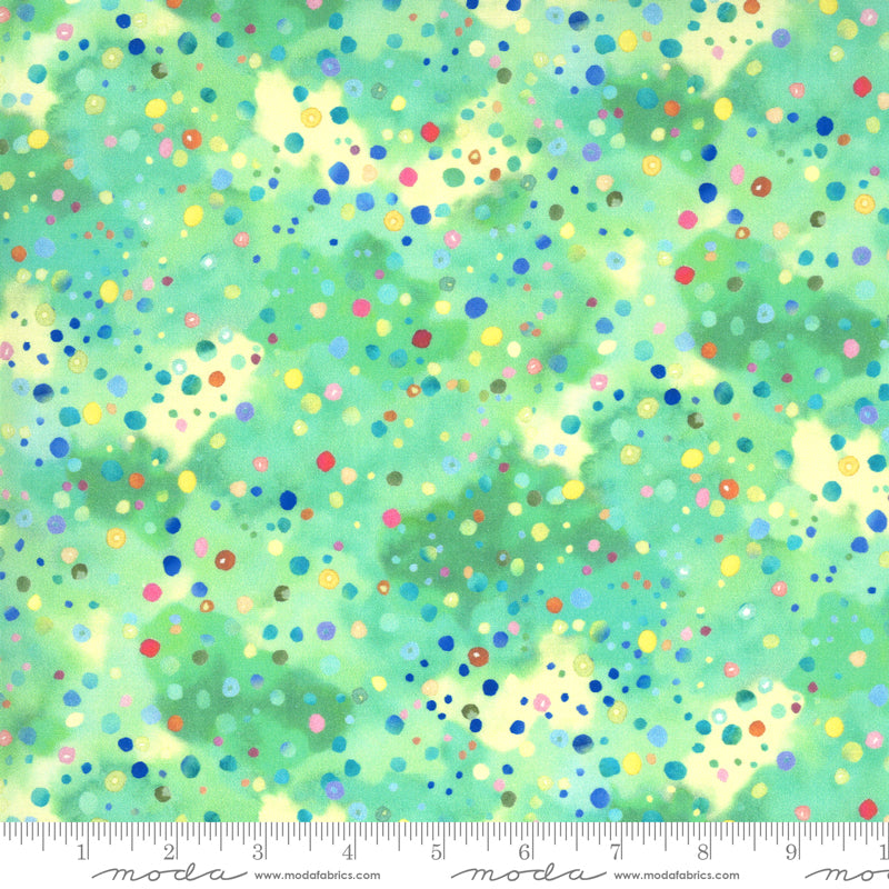 Fanciful Forest Leaf Dots 33576 15, by Momo for Moda Fabrics, sold by the half yard.