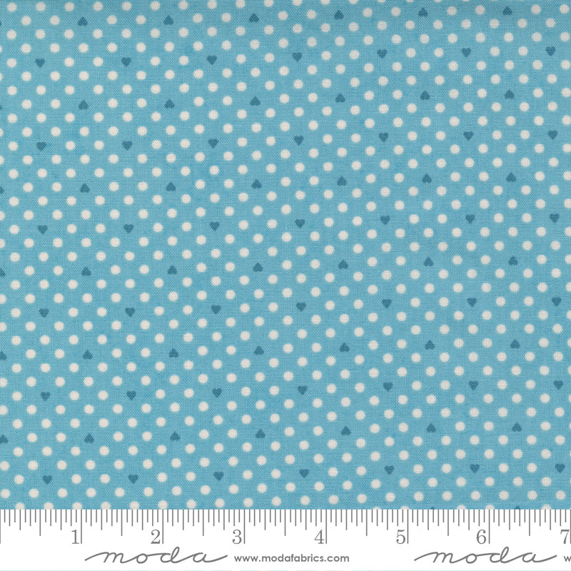 Frankie Naive Bonnie Blue 30675 19 by Basic Grey for Moda, sold by the half-yard