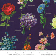 Floral, Flea Market Fresh Purple 7372 16, by Cathe Holden for Moda Fabrics, sold by the half yard.