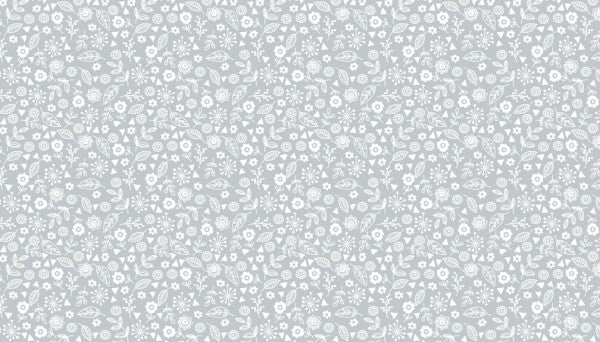 Doodle Ditzy Pewter, 1911/S3, Essentials, for Makower UK, sold by the half yard.