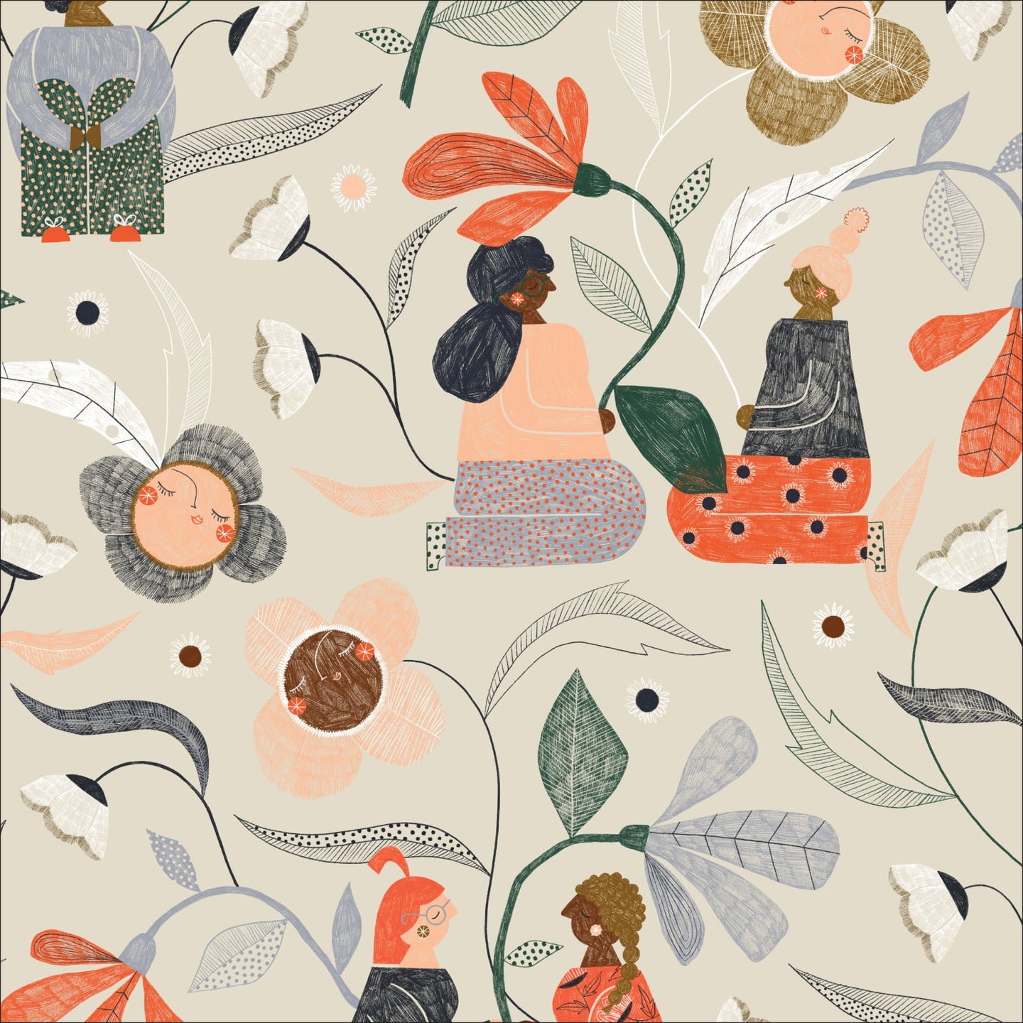 BLOOM TOGETHER 227037 BY MEENAL PATEL, by Cloud 9, sold by the half-yard