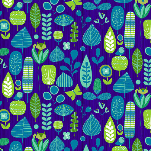 Mid Century Modern Turquoise/Royal 2642 77, by Color Principle for Henry Glass & Co, sold by the half yard