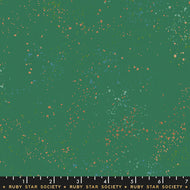 Speckled Metallic Emerald Green RS5027 74M by Rashida Coleman Hale for Ruby Star Society, sold by the half-yard