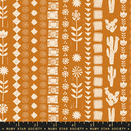Heirloom Garden Rows Earth RS4023 16 Ruby Star by Alexia Abegg for Ruby Star Society, sold by the half-yard