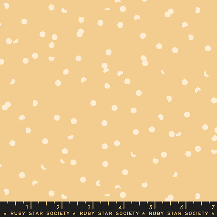 Hole Punch Dots Butternut RS3025 25 by Kimberly Kight, for Ruby Star Society, sold by half-yard