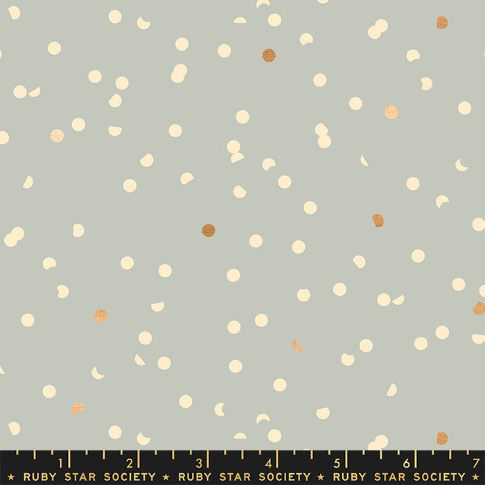 Hole Punch Dots Pewter RS3025 34M by Kimberly Kight, for Ruby Star Society, sold by half-yard