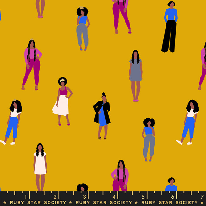 Reign Her Majesty in Goldenrod RS1027 12M, by Rashida Coleman Hale for Ruby Star Society, sold by the half-yard