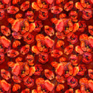 BLOSSOM, POPPIES 28841 -R by Dan Morris for Quilting Treasures, sold by the half yard