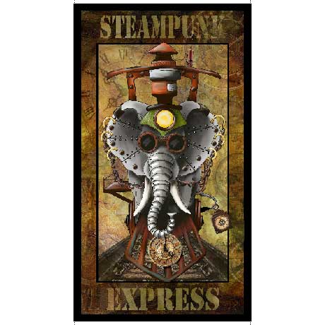 STEAMPUNK EXPRESS PANEL, 29064 -A by Desiree’s Designs for Quilting Treasures, sold by the 24