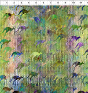 Australian Beauties Kangaroos 4AUB3, by Jason Yenter for In the Beginning Fabrics, sold by the half-yard