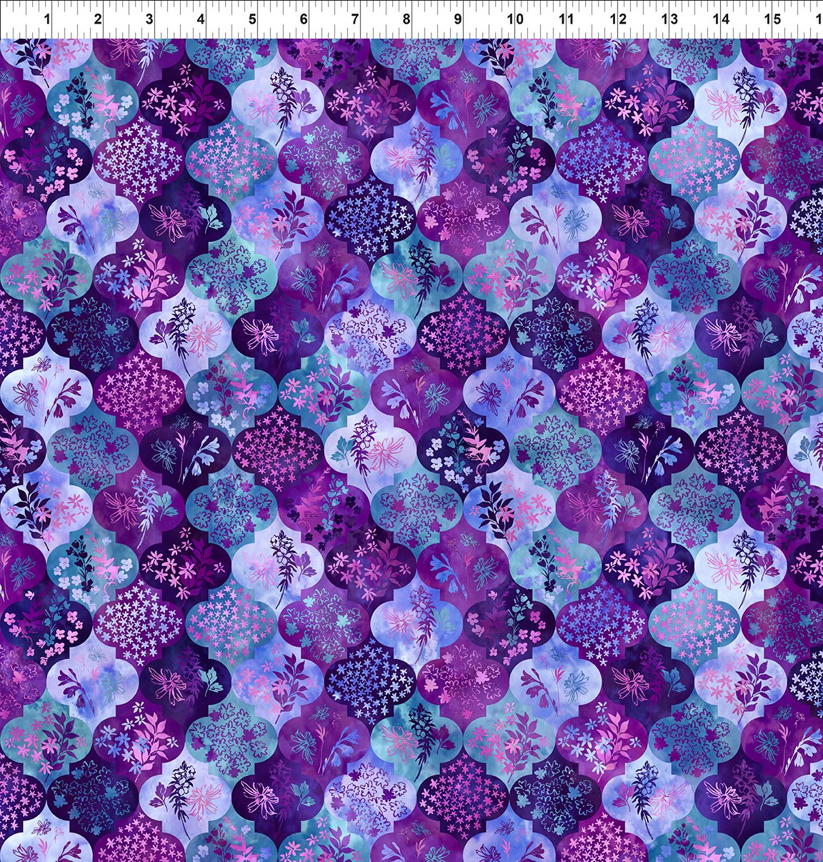 Haven in Purple Multi 4HVN 3 by Jason Yenter for  In the Beginning Fabrics, sold by the half-yard