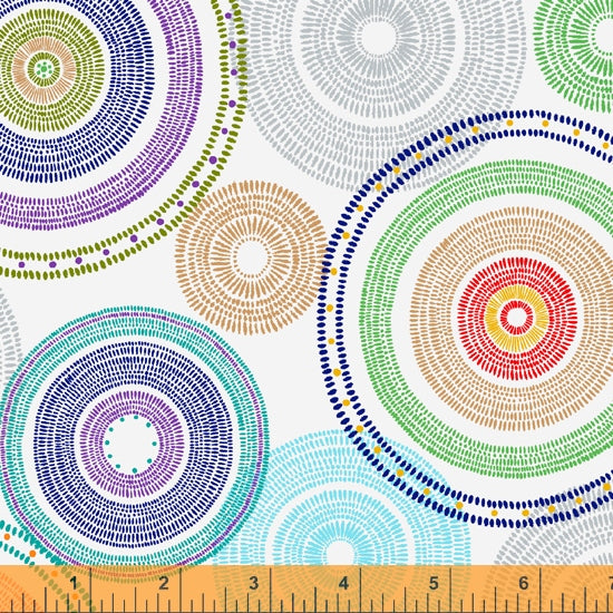 Medallion on White Backing Extra-Wide by 52474-2 for Windham Fabrics, 108