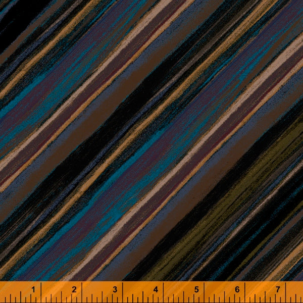 VISTA in Night drive Cotton diagonal Stripe 52804D-12 by Grant Haffner for Windham Fabrics, sold by the half-yard