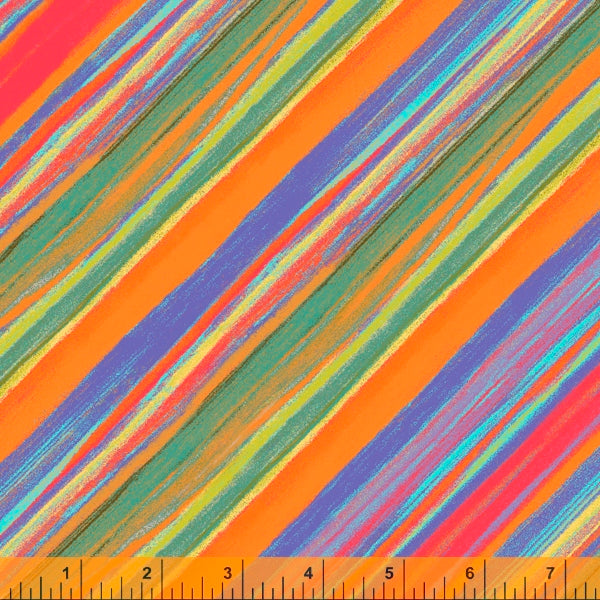 VISTA in Multi diagonal Stripe 52804D-1 by Grant Haffner for Windham Fabrics, sold by the half-yard
