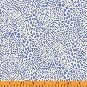 EDEN Swirl of Hearts on Blue 52813-4 by Sally Kelly for Windham Fabrics, sold by the half-yard