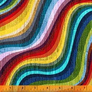 Multi Wavy Stripes Backing Extra-Wide by 52894DW-1  by Whistler Studio for Windham Fabrics, 108