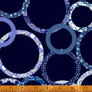 Rings in Blue Backing Extra-Wide by 52928W-2  by Whistler Studio for Windham Fabrics, 108